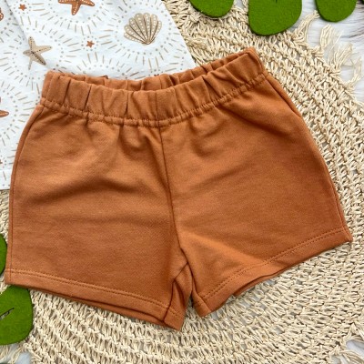 Conj. Batinha Fundo do Mar e Short - Marrom